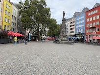 City square which is only steps from the hotel with many great places to eat.