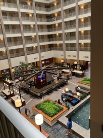 Inside the hotel.