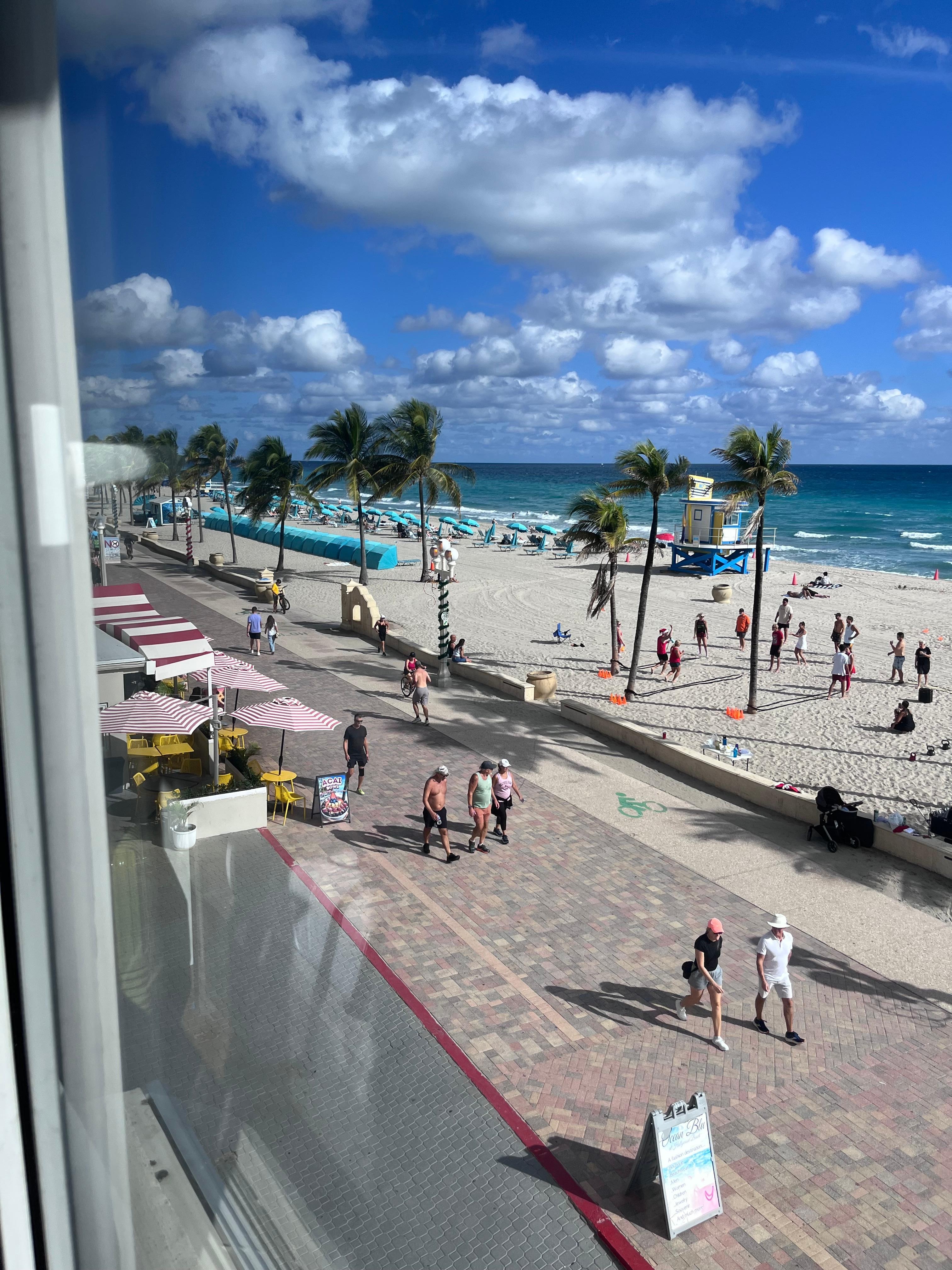 Great view of the boardwalk from the room