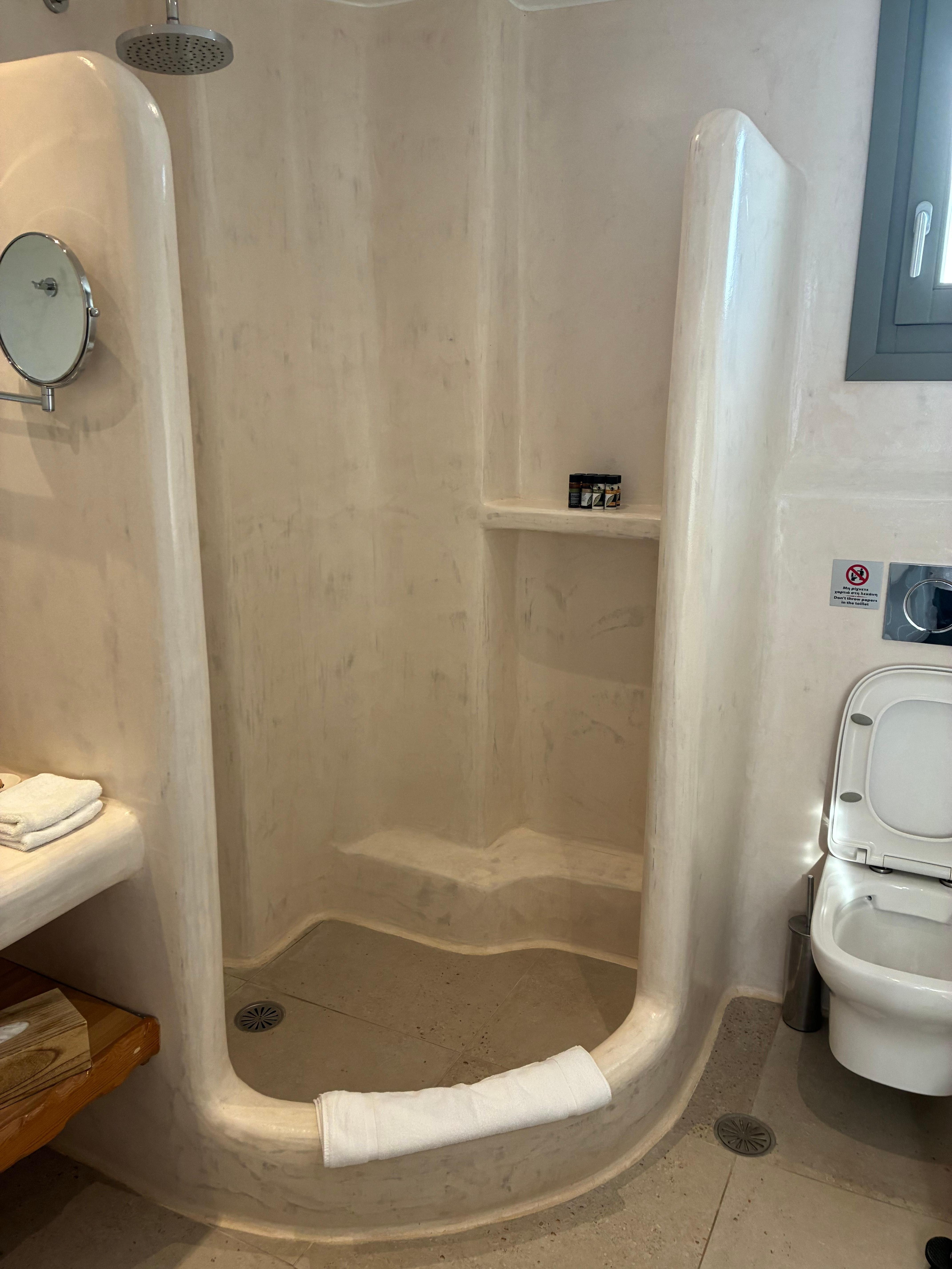 The bathroom.