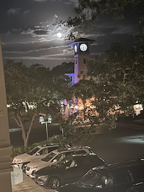 View from the balcony on the night of the full (Beaver moon)….it was magnificent!!