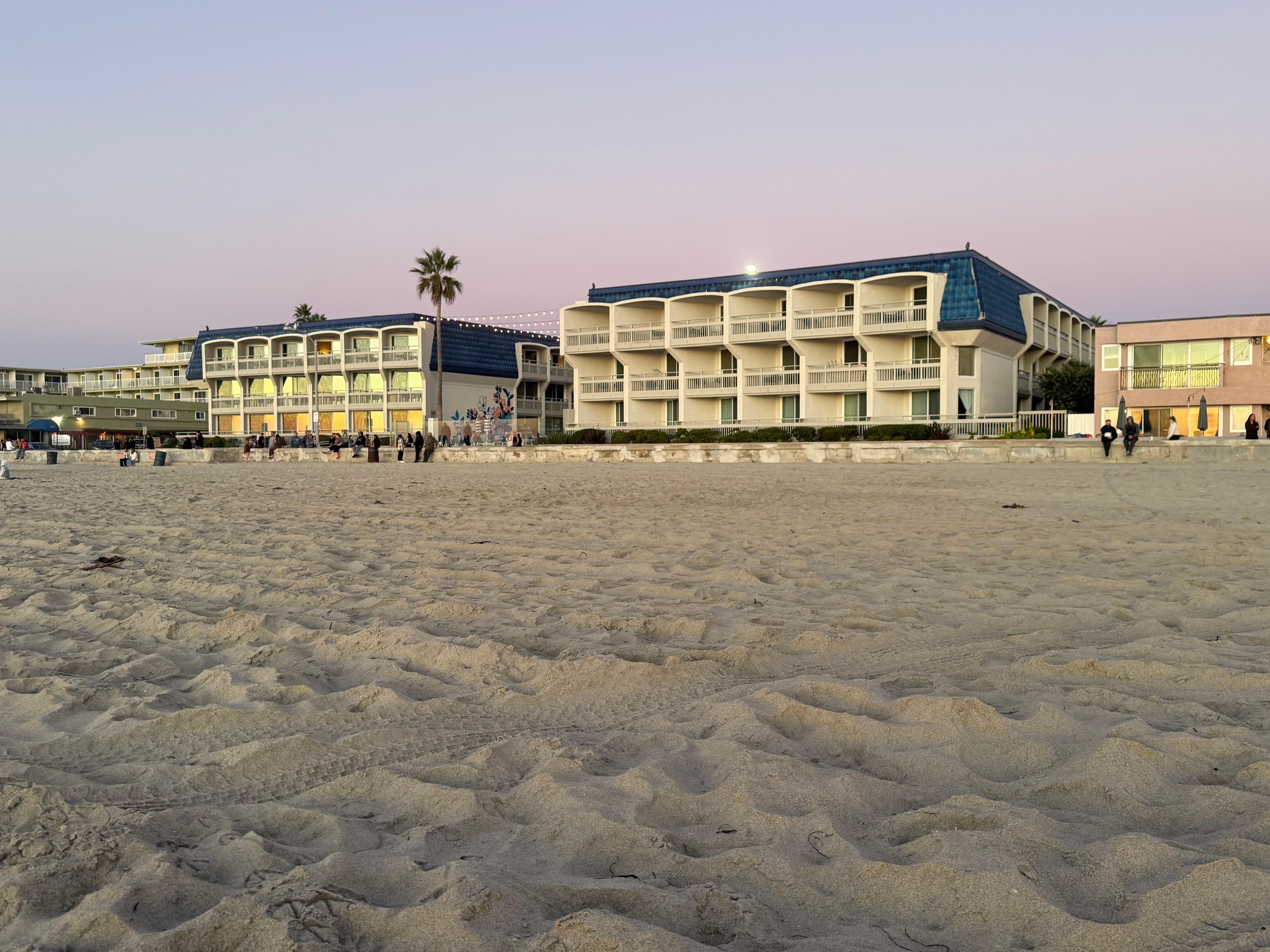 View of the hotel from the beach