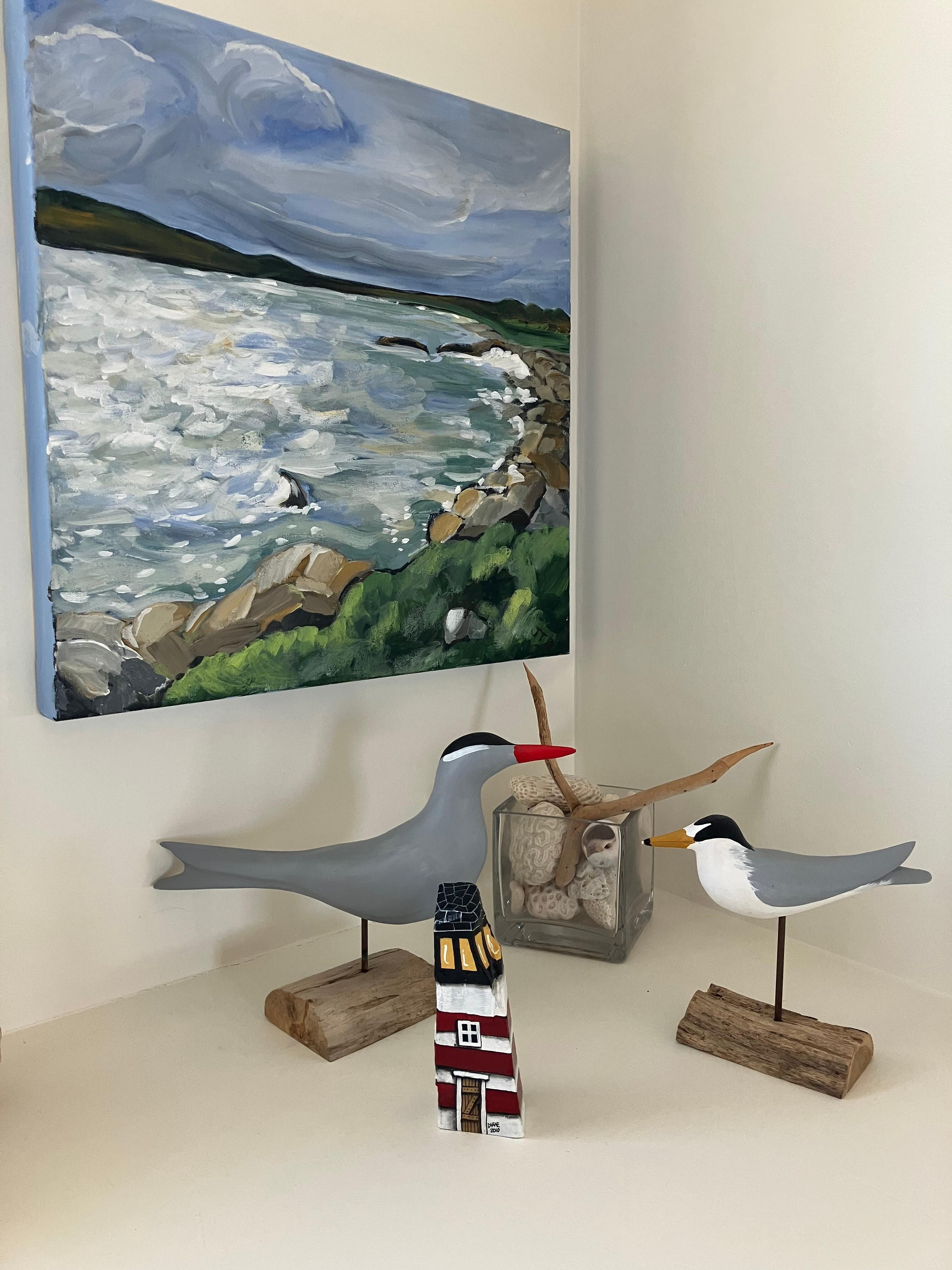 A painting by the owner and aesthetic touches