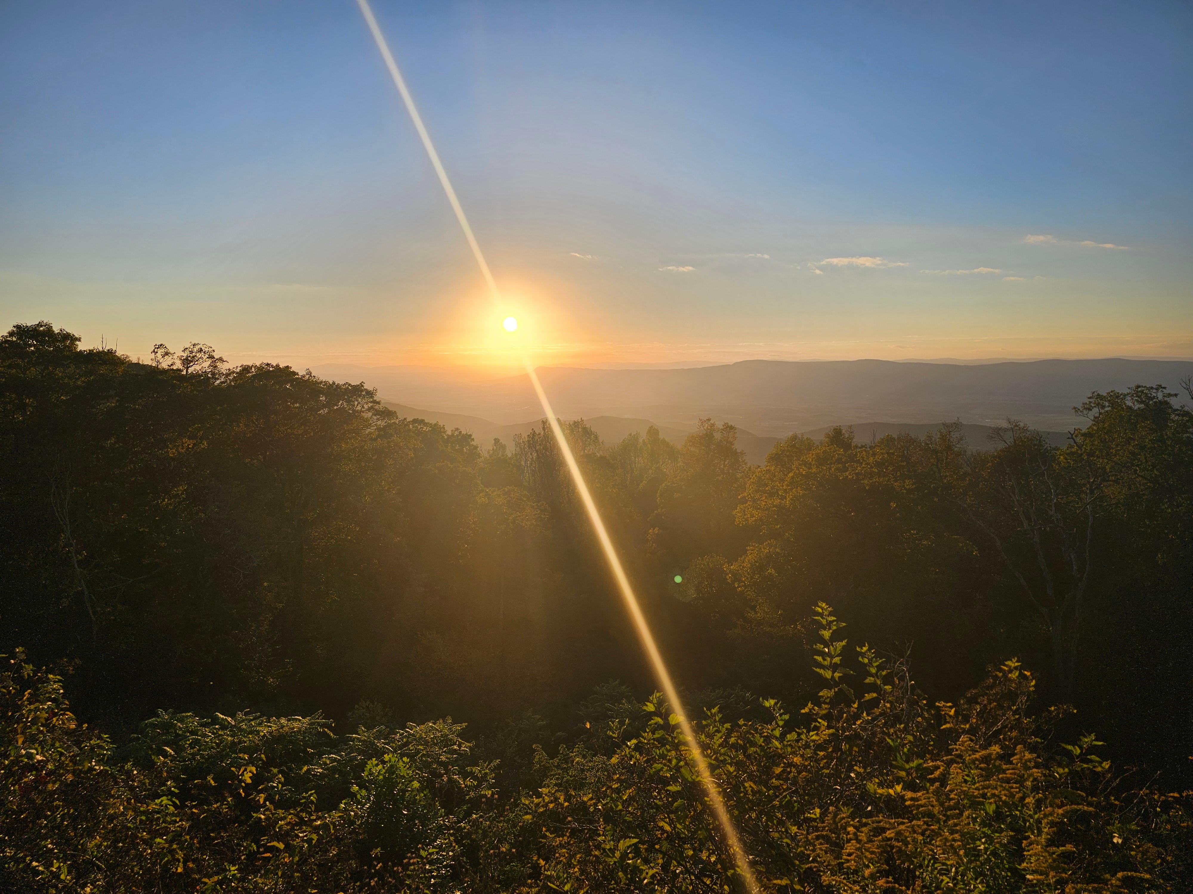 Sunset on Skyline Drive. 