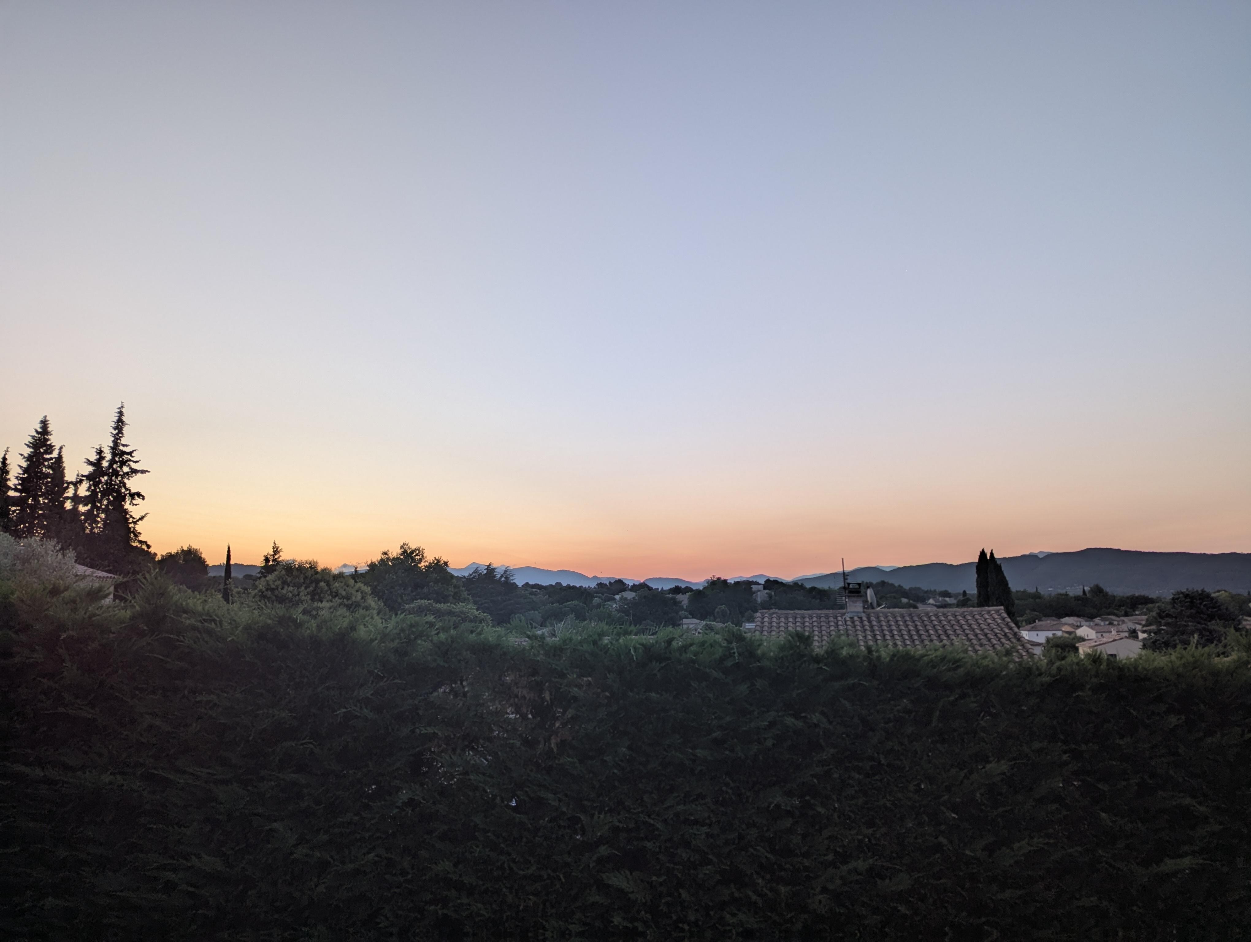 Early morning sunrise  from the terrace 