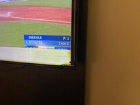 TV, bottom 6 inches no picture, no World Series score and statistics!!