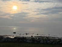 Sunrise over the lake