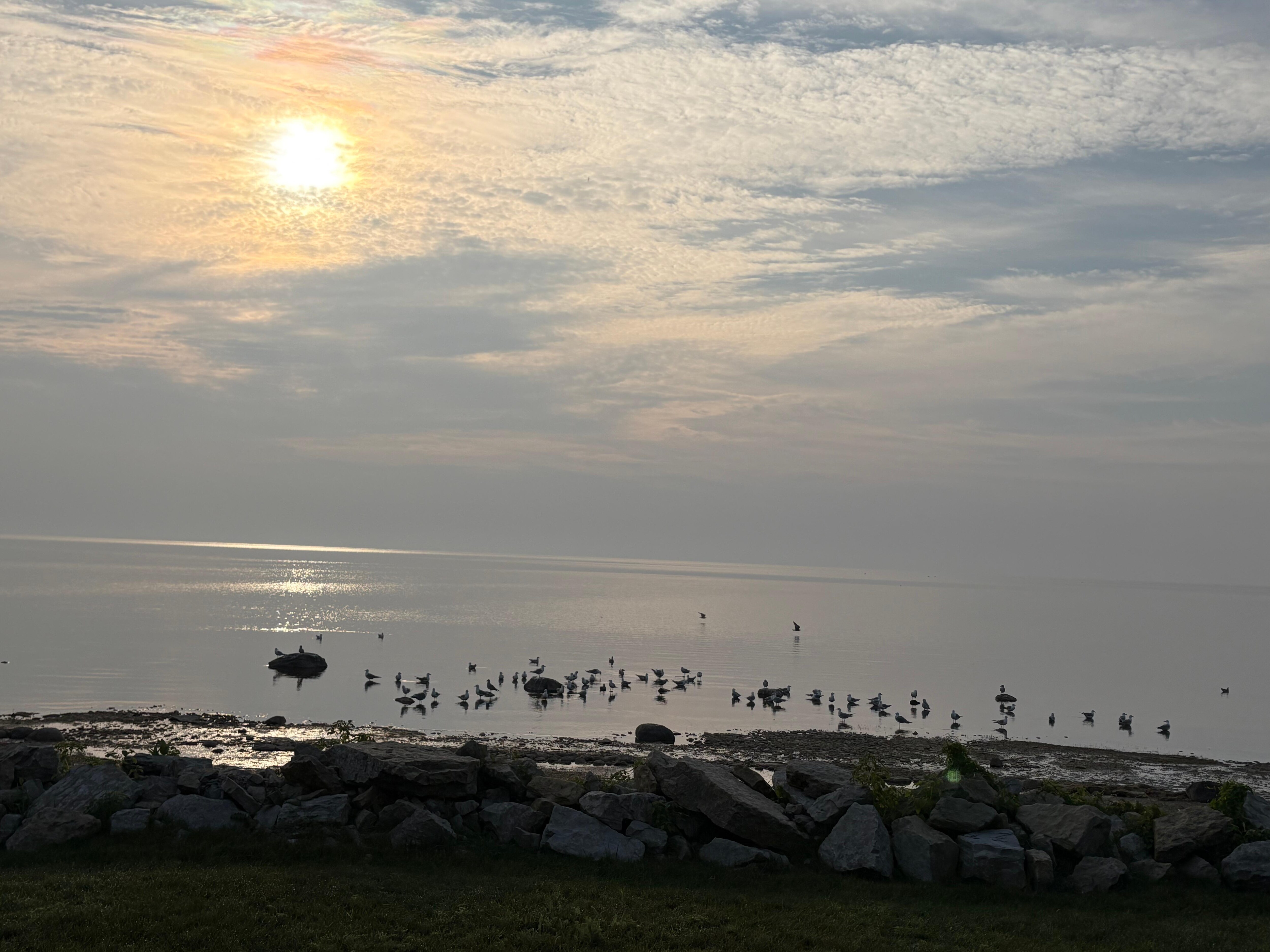 Sunrise over the lake