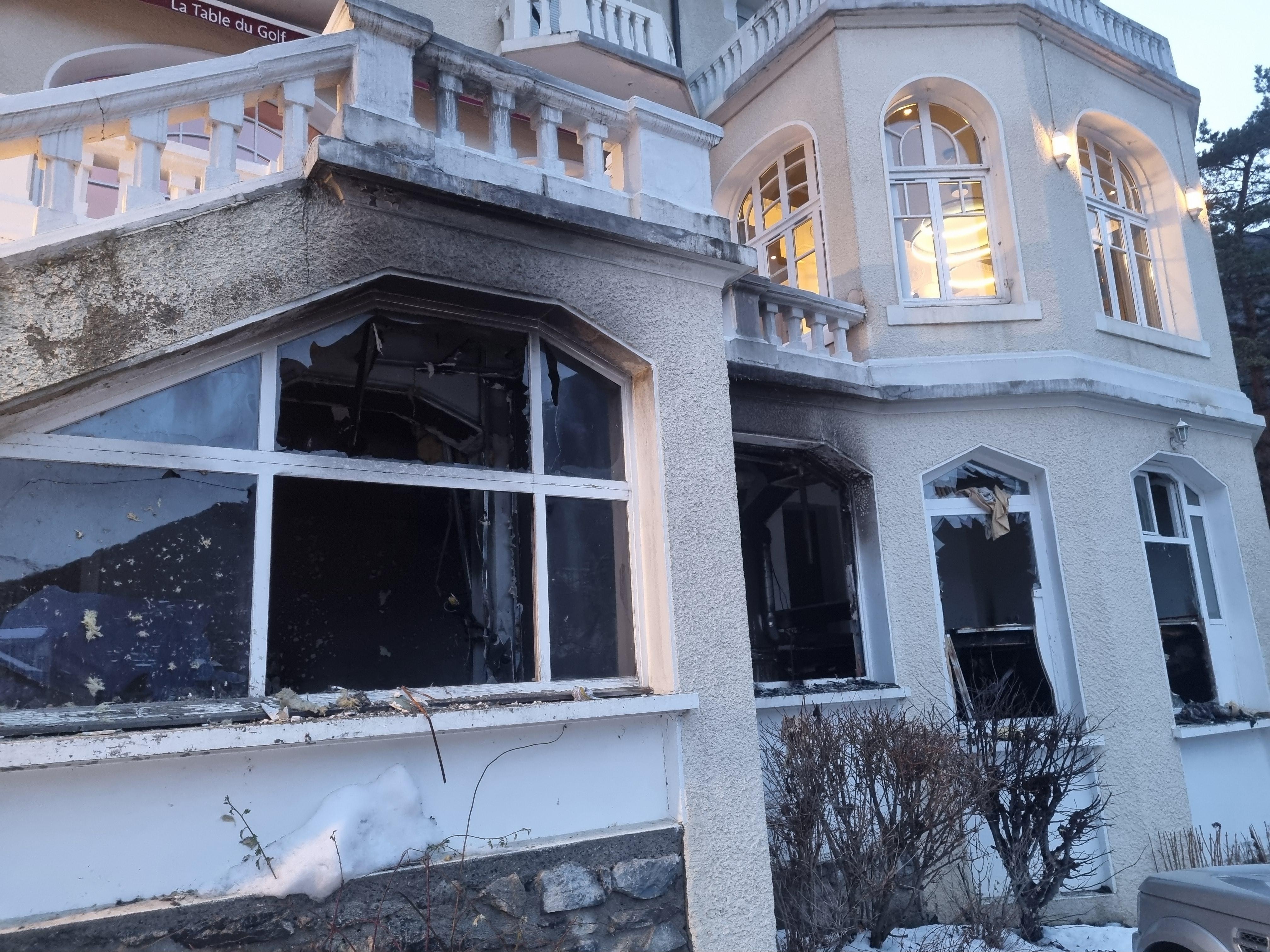 What's left of the sauna and wellness area....