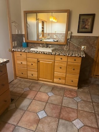 Master bath one sink