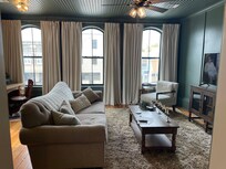 Living room looking out onto Main Street