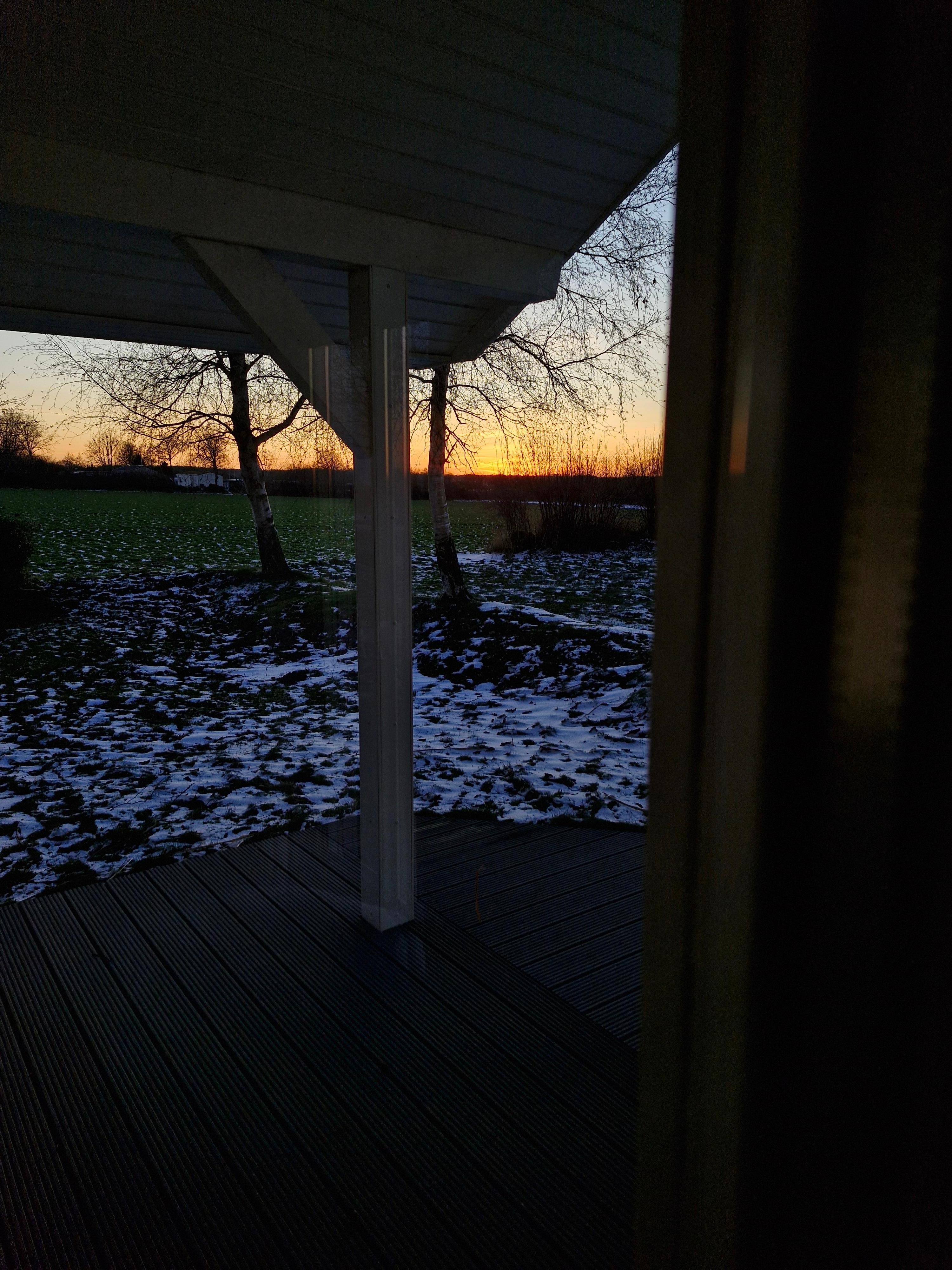 Januar 2026, Sonnenuntergang von der Terrasse aus gesehen