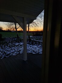 Januar 2026, Sonnenuntergang von der Terrasse aus gesehen