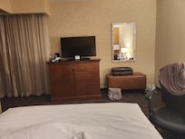 How the room looked from the bed.