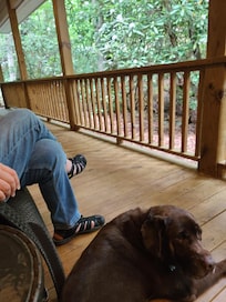Fabulous creekside porch