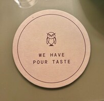cute coaster with owl logo