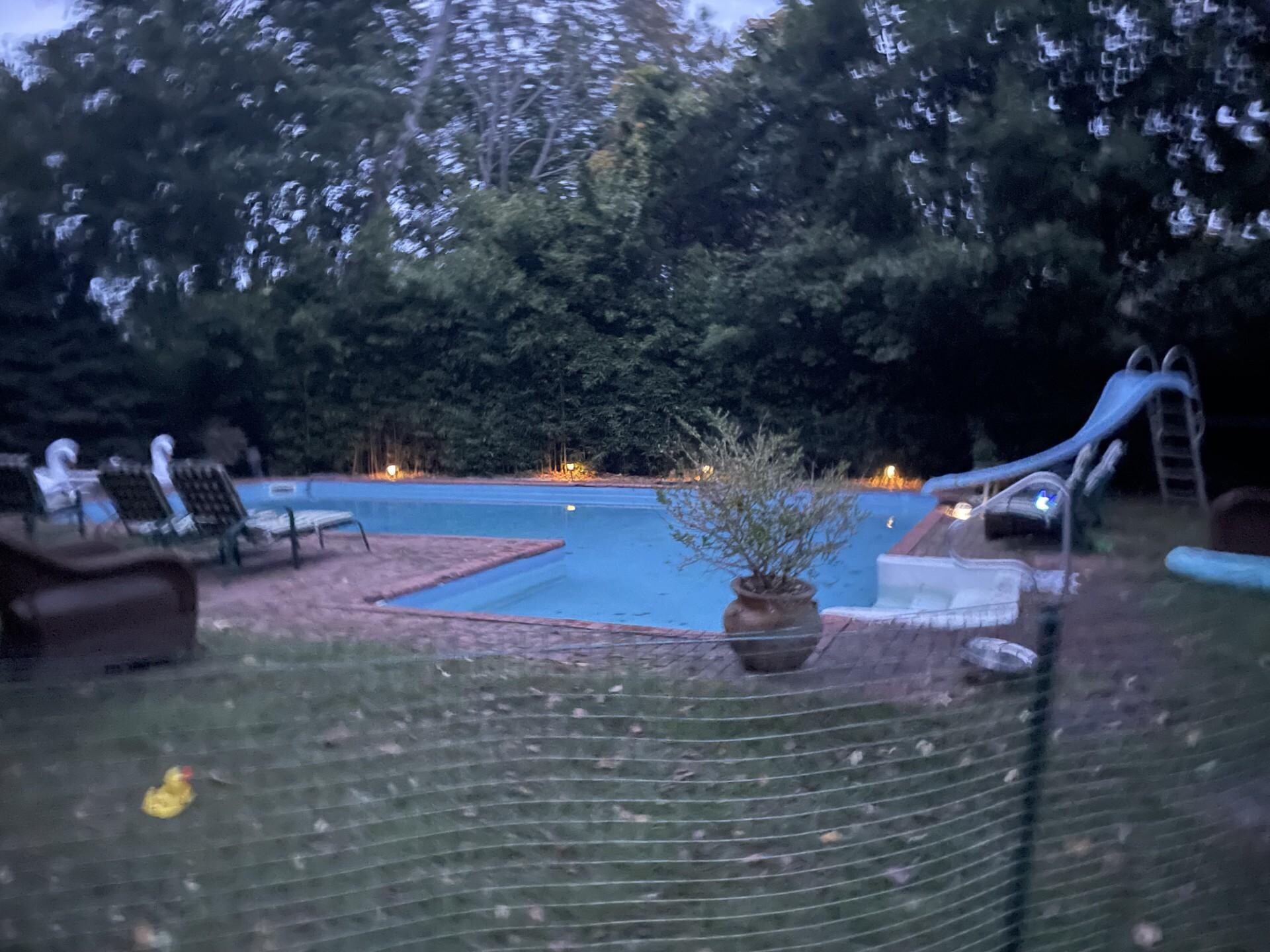 The wonderful pool in October. 