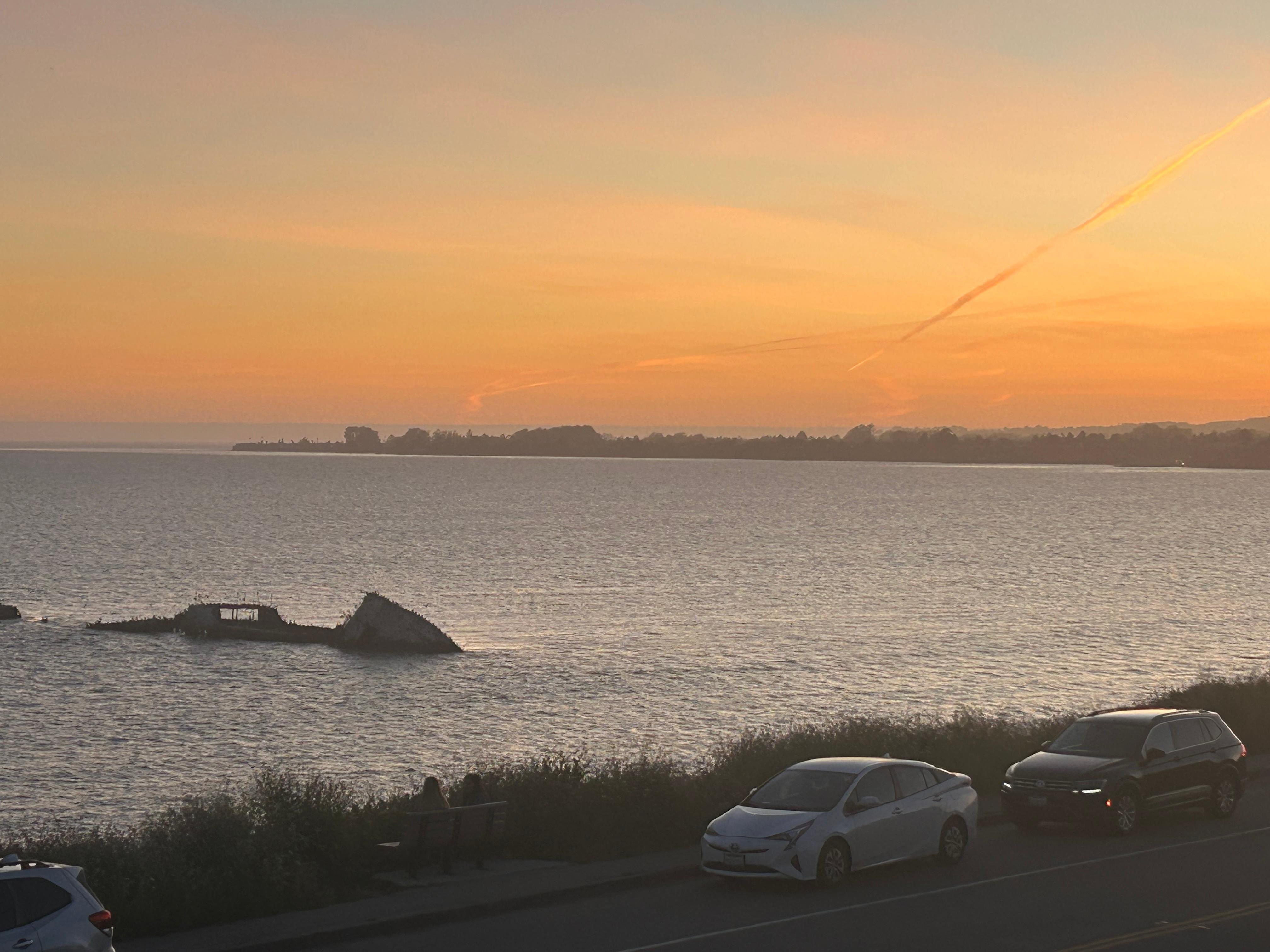Beautiful sunset from our balcony.