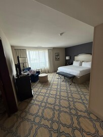 View from separate king bed room