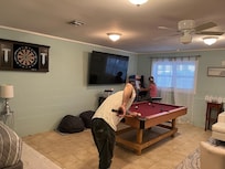 Billiards in the game room