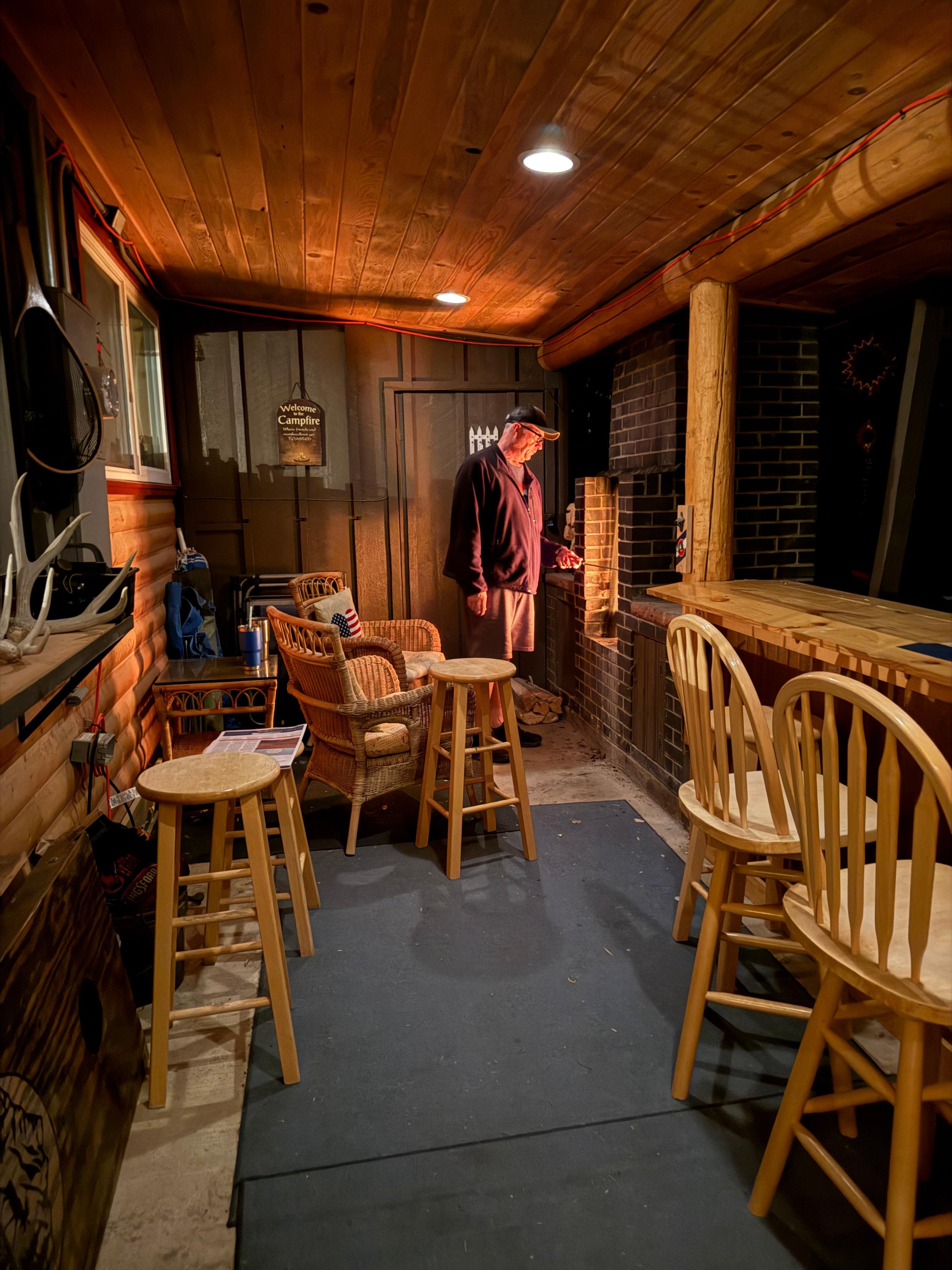 Covered outdoor patio. 