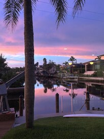 Sunset view from the living room.