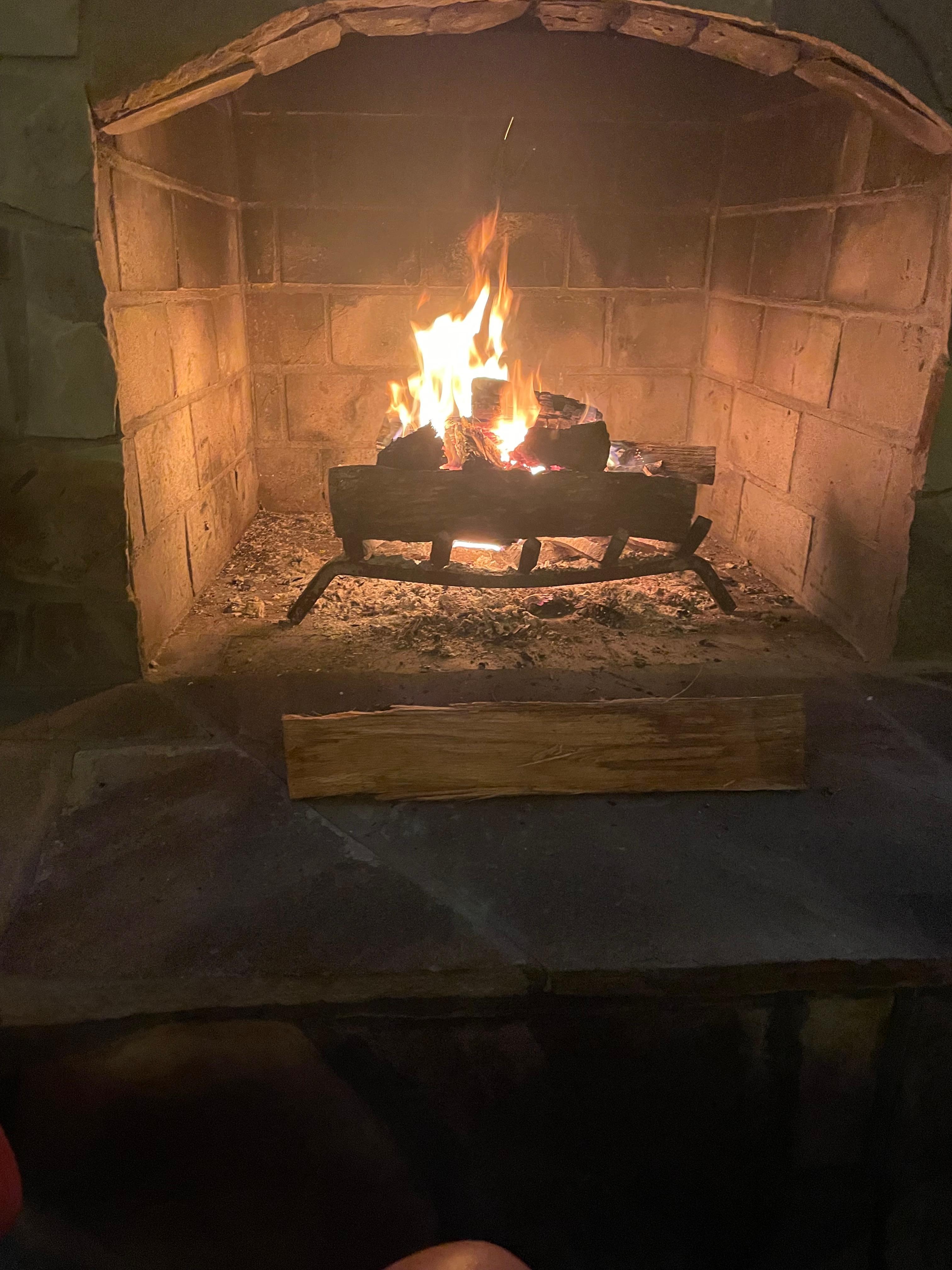 Fire on a cool evening.