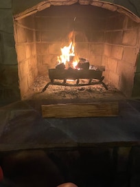 Fire on a cool evening.