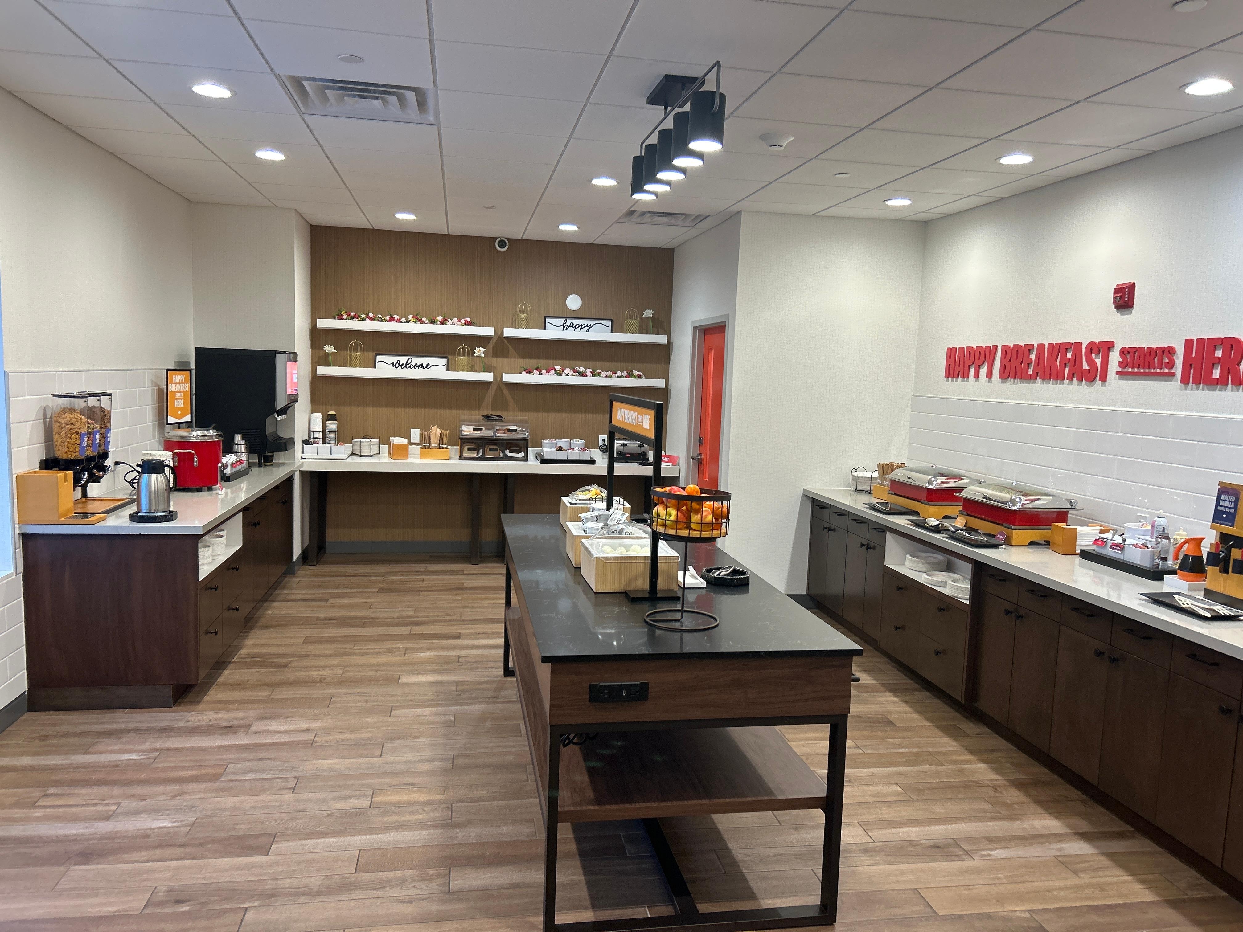 Very nice breakfast room with excellent selection of food