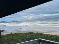 South view as waves were pounding from an offshore storm