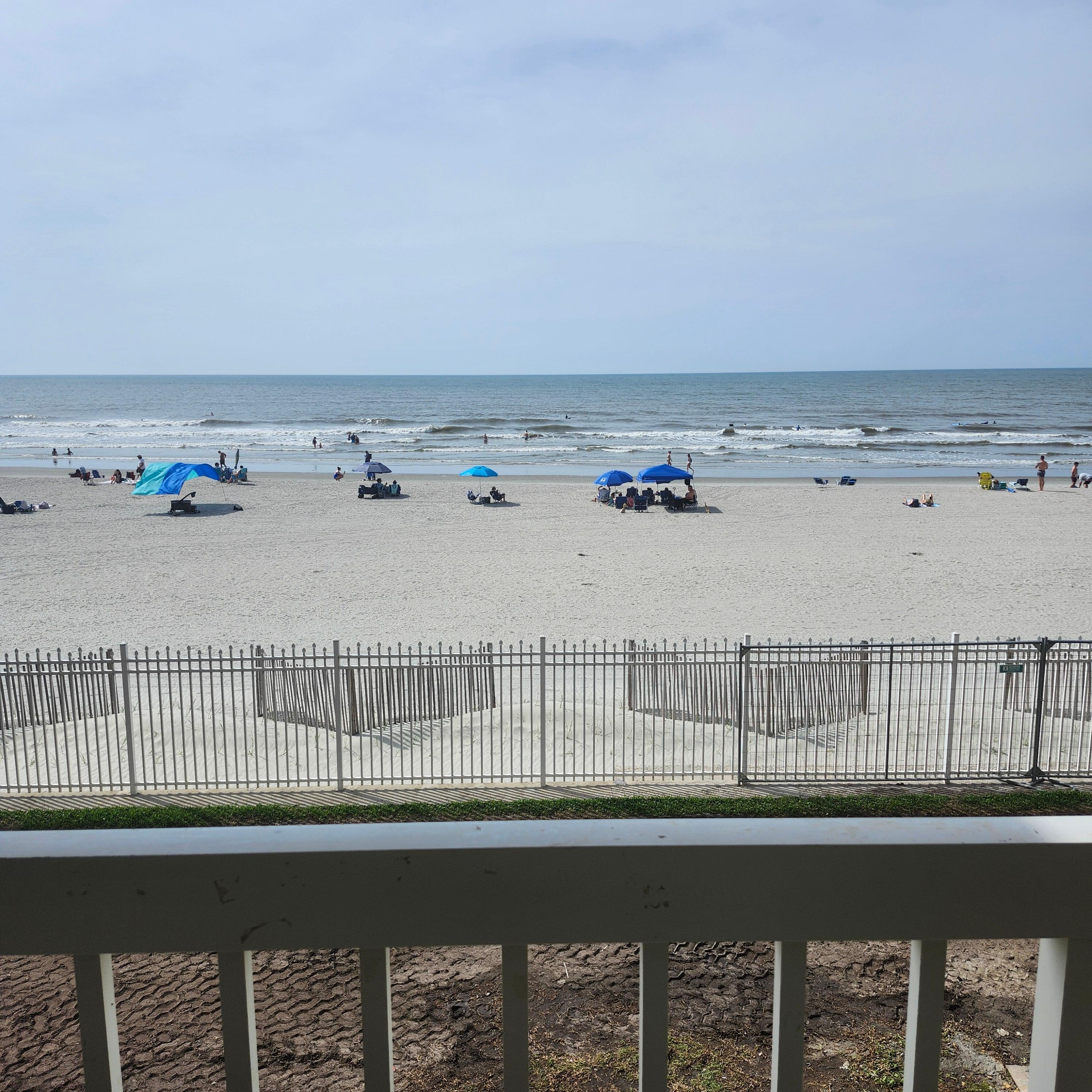 View from the balcony.  There was a large scaffolding to the left so we tried not to include that in photos 