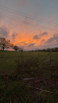 Sunset outside the cabin.