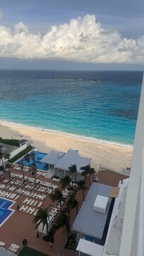 Pool and beach view from our room. 12th floor.