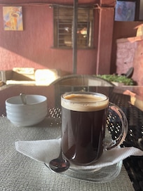 Delicious coffee from beans roasted on site! Highly recommend!