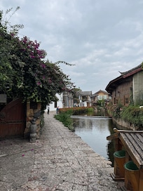 The street just outside the hotel