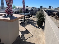 Roof top eating area