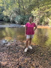 Cutest little creek right beside cabin