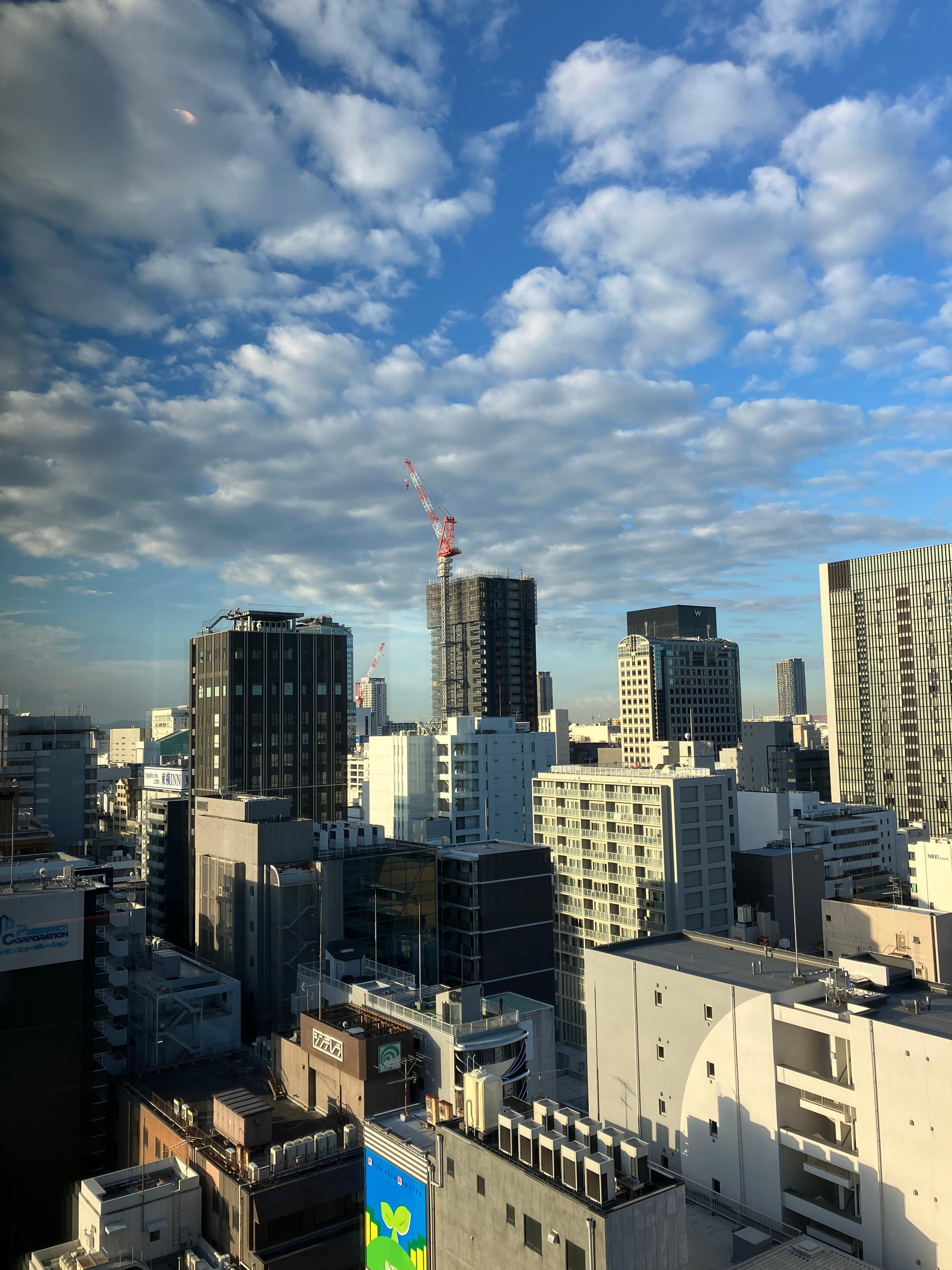 View from the hotel reception on the 18th floor