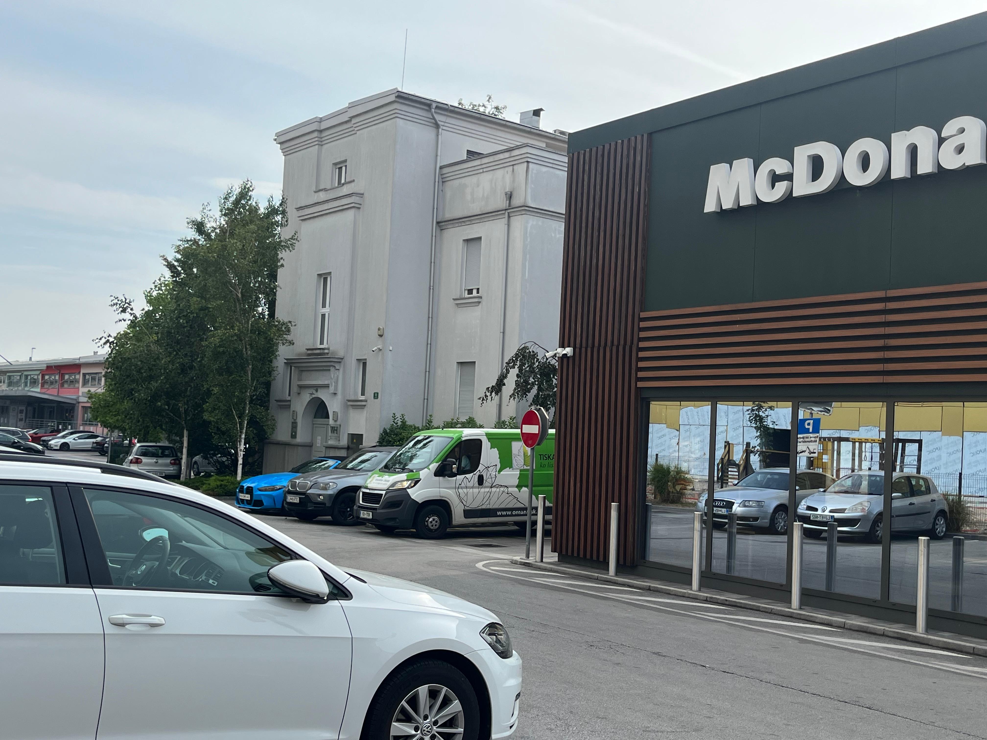 The McDonalds drive thru runs right next to the hotel