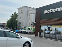 The McDonalds drive thru runs right next to the hotel