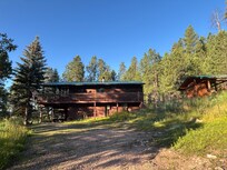The cabin in the morning.
