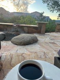 This was our view every morning while enjoying the sunrise with coffee!