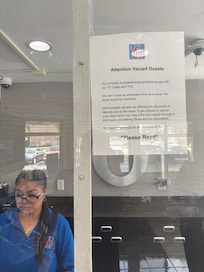 The no tv refund policy above eye level so you don’t read it and go to another hotel.