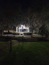 Square across the street at night