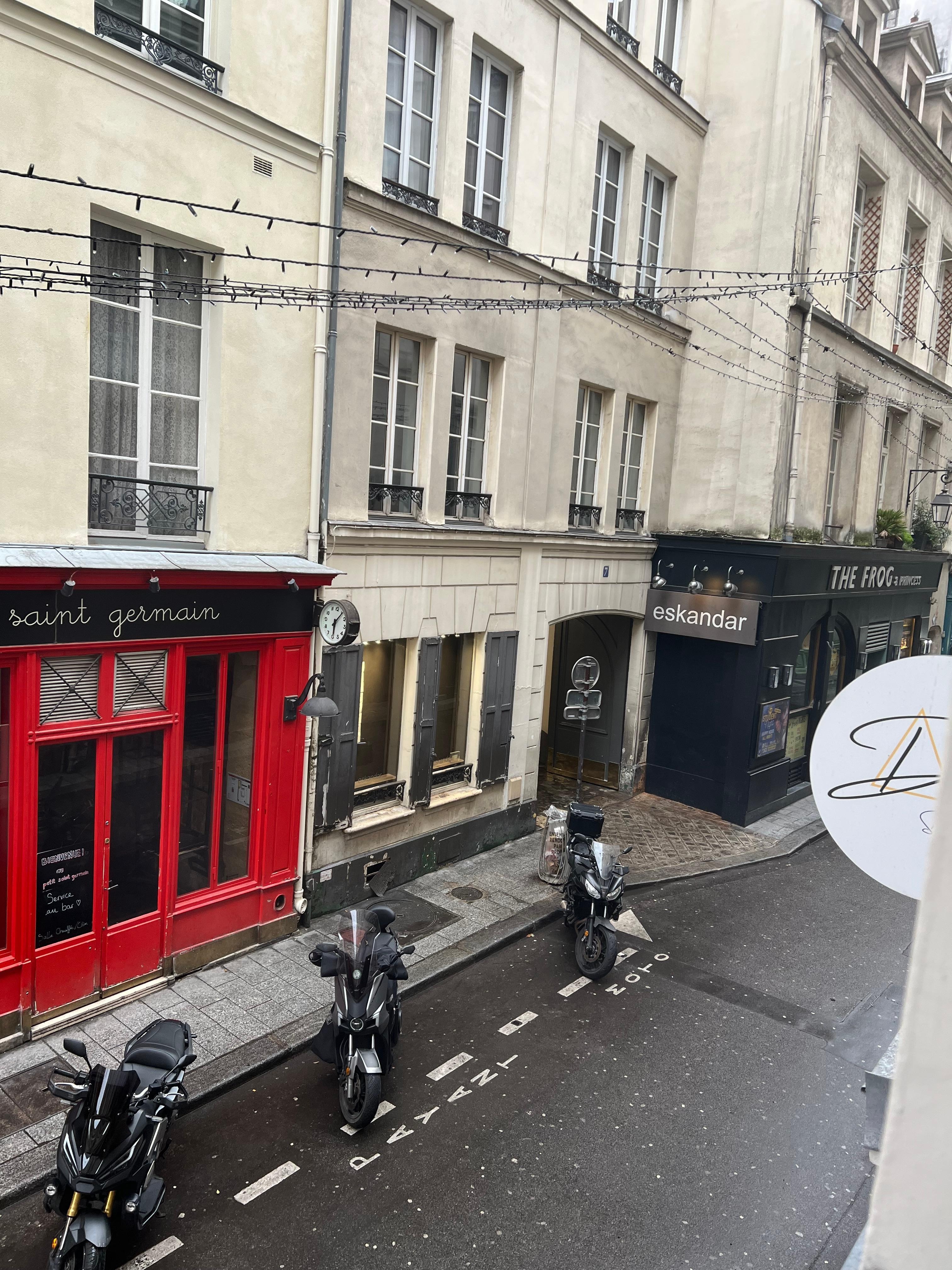 Looking outside the front windows.