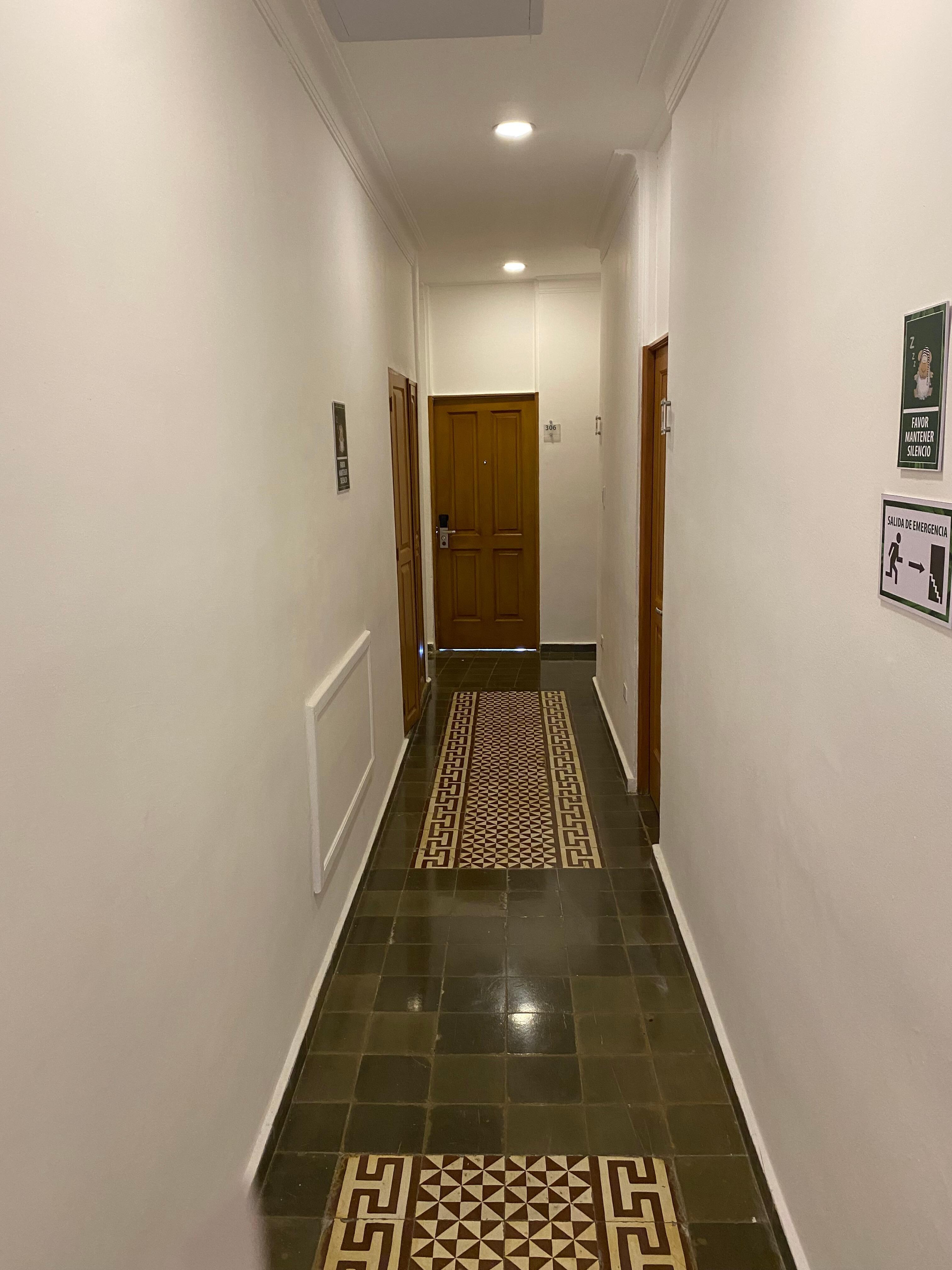 Hotel hall to rooms