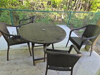 Broken patio furniture