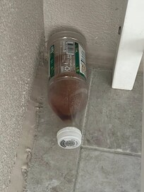 Trash on balcony