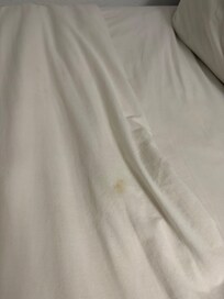 Stained dirty sheets