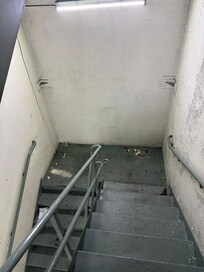 Filthy staircases in the parking garage. I neglected to get pictures of the two fragrances that were occupied the staircase.